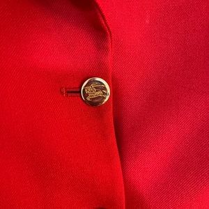 Vintage Burberrys red blazer with gold buttons size small